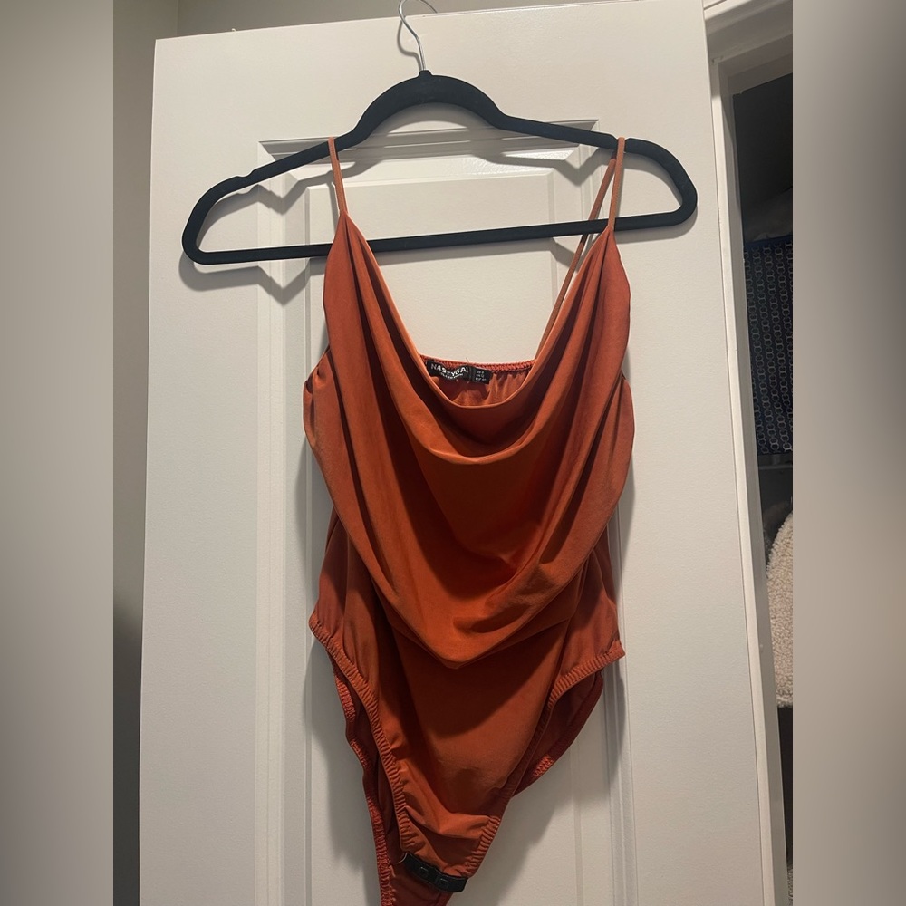 Nasty Gal Burnt Orange Bodysuit